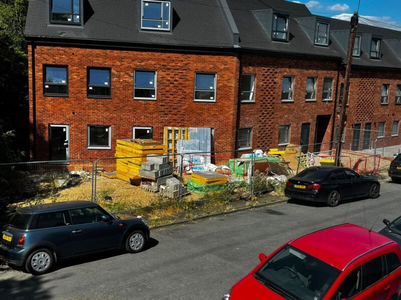 Some of the parking spaces which are set to disappear in Burleigh Road.