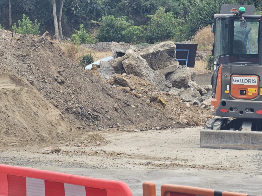 Park Street roundabout works.