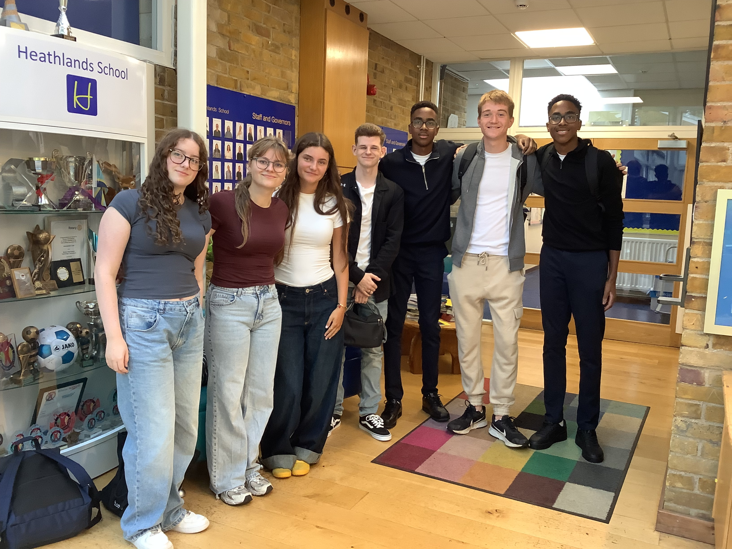 A level results day at Heathlands School
