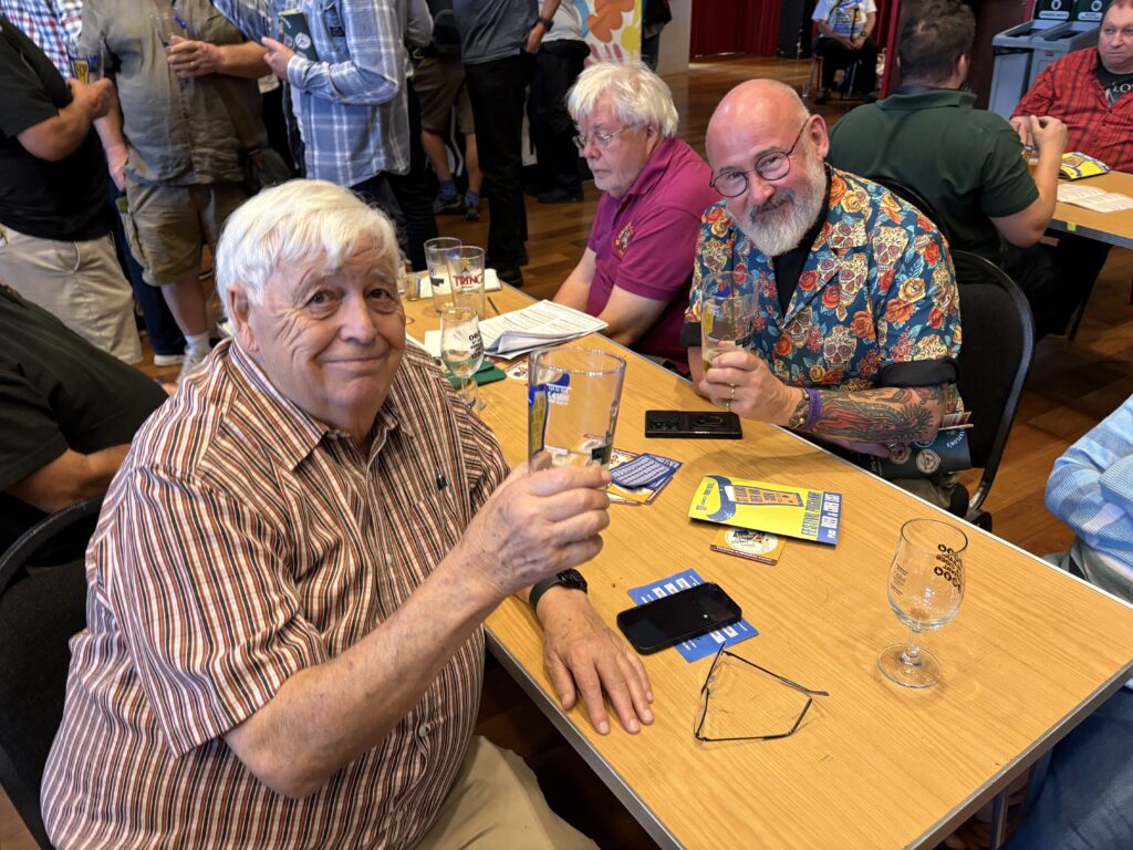 Former councillor and Mayor Geoff Harrison and Father Richard Watson from St Saviour’s Church.