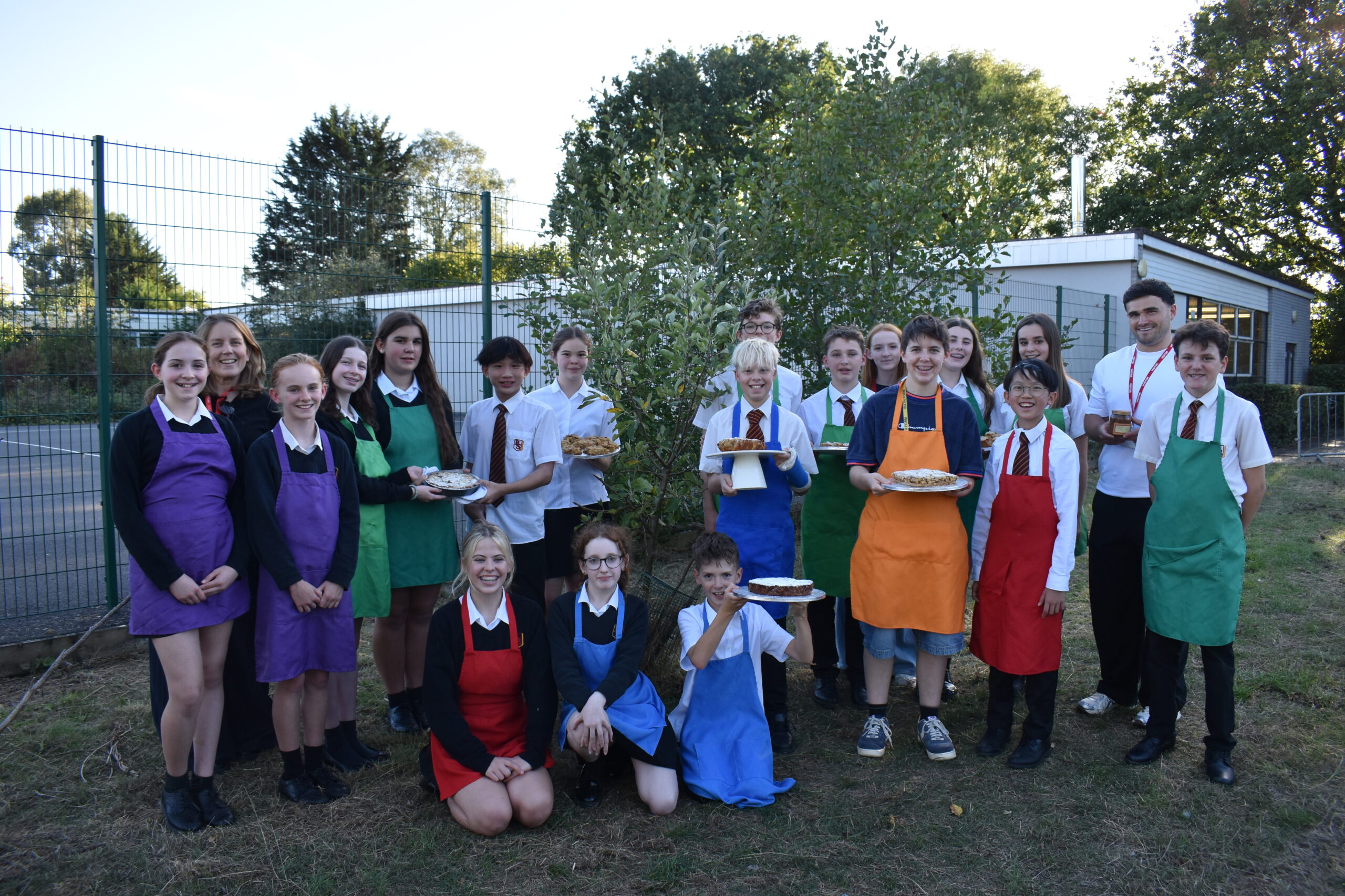 Great British Bake Off winner, Matty Edgell launches Veolia Orchard at Beaumont School