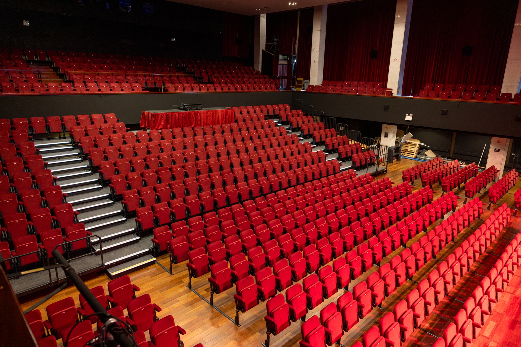 The new seating at the Alban Arena