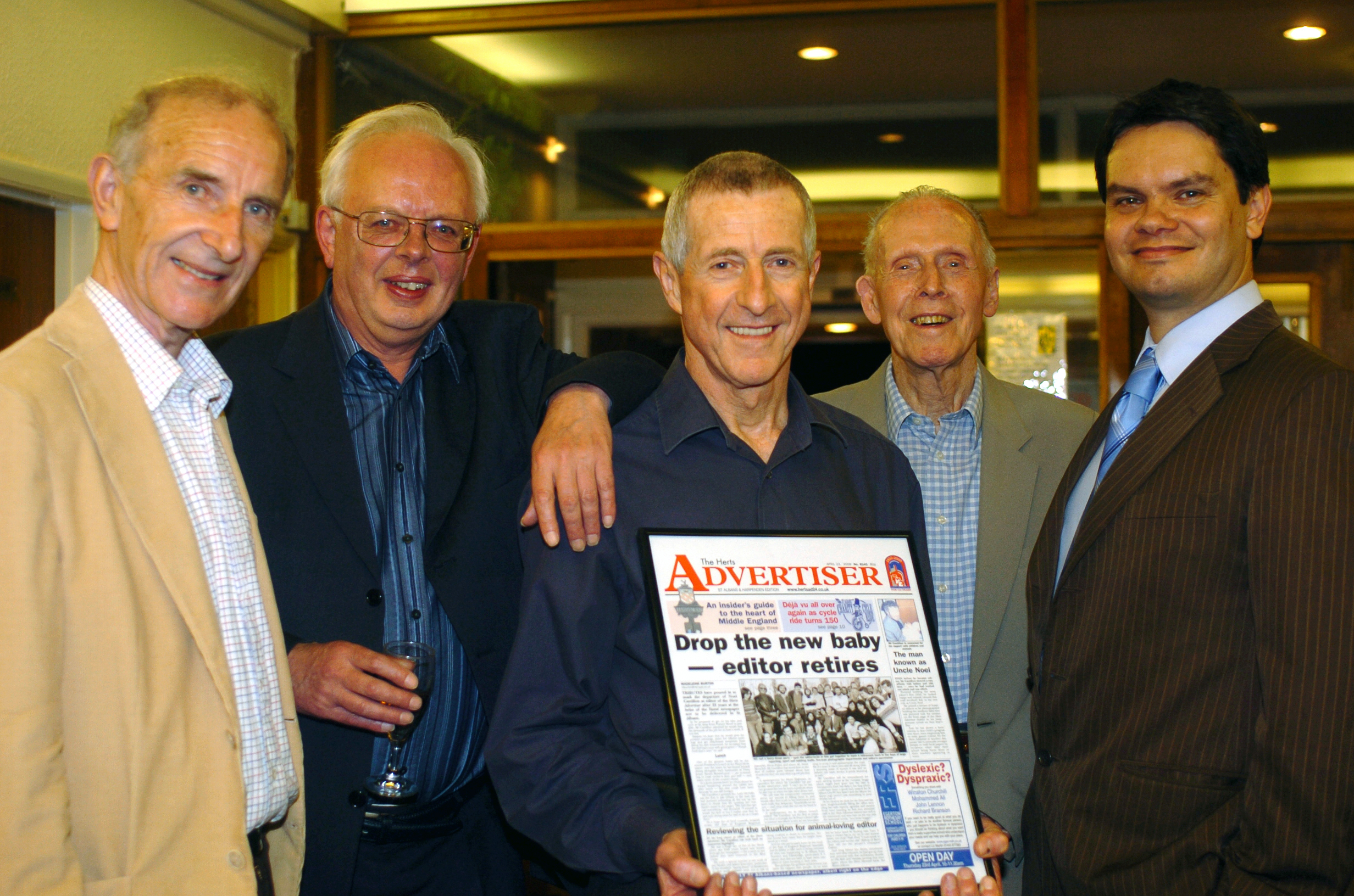 Noel with a host of former Herts Ad editor and his successor Matt Adams at his retirement party in 2009.