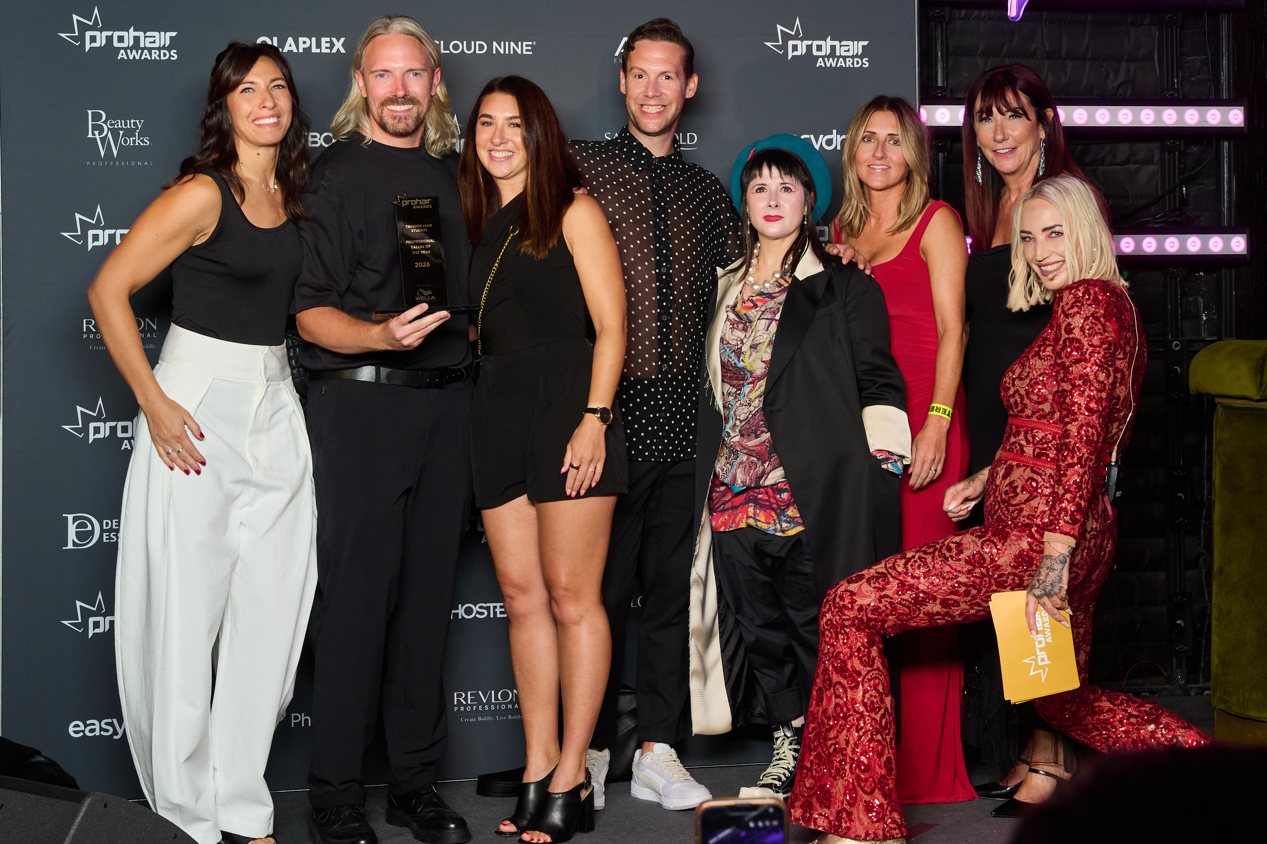 The Trinder team collect their award