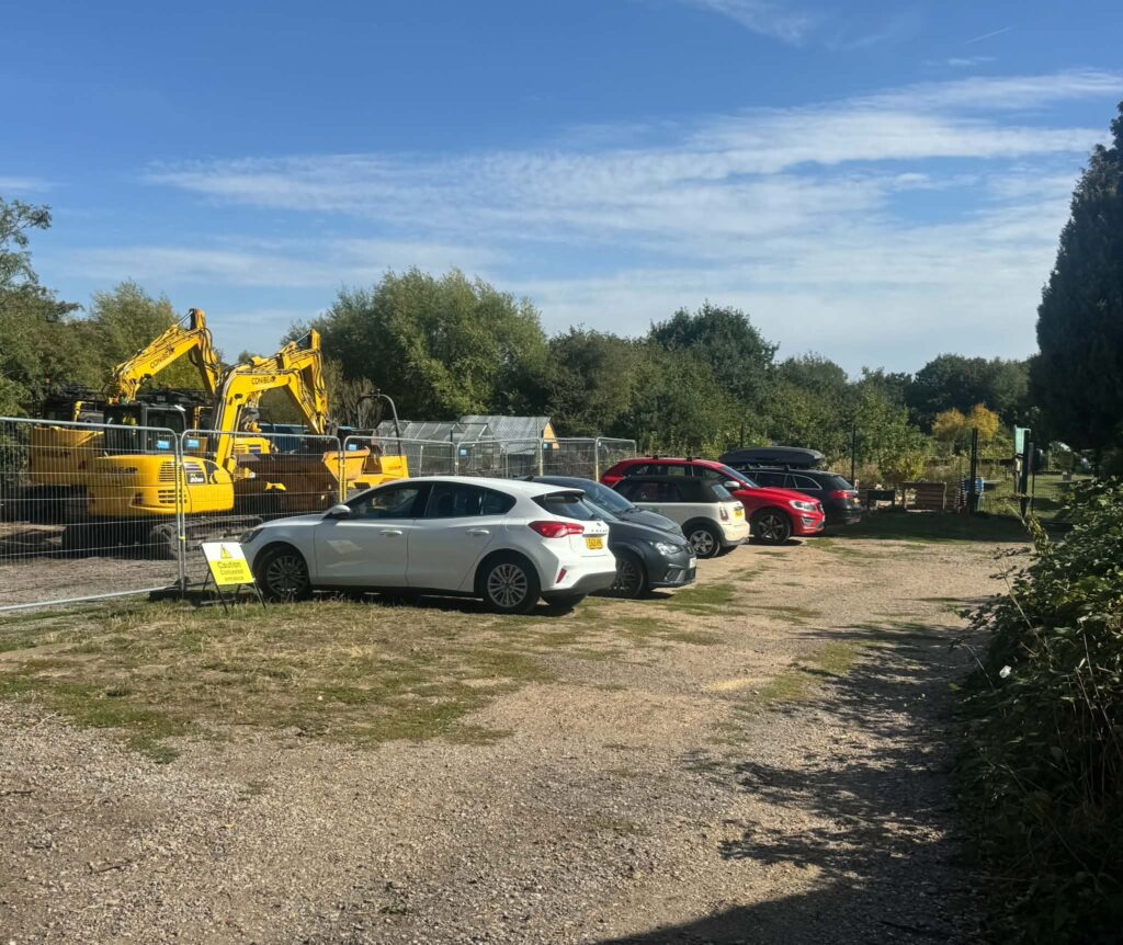 SEGRO's contractors adjacent to the allotments site.
