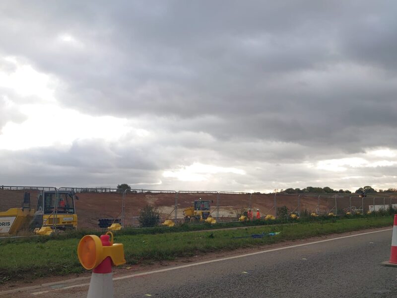 These scenes of devastation have replaced the long stretch of mature trees which HCC has cut down.