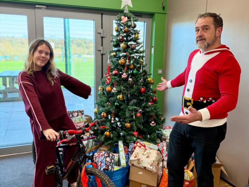 Keely Plaats and Jason Lombard launch the Cottonmill Christmas Appeal