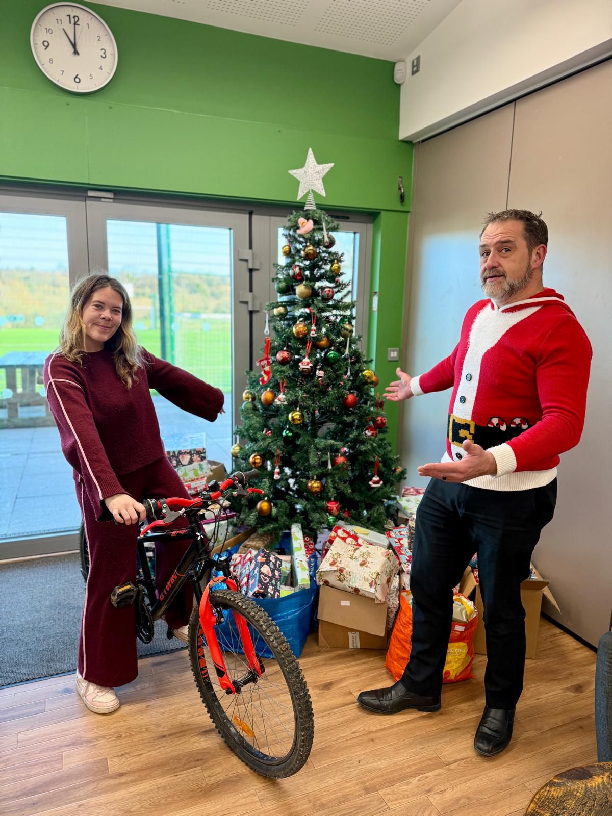 Keely Plaats and Jason Lombard launch the Cottonmill Christmas Appeal