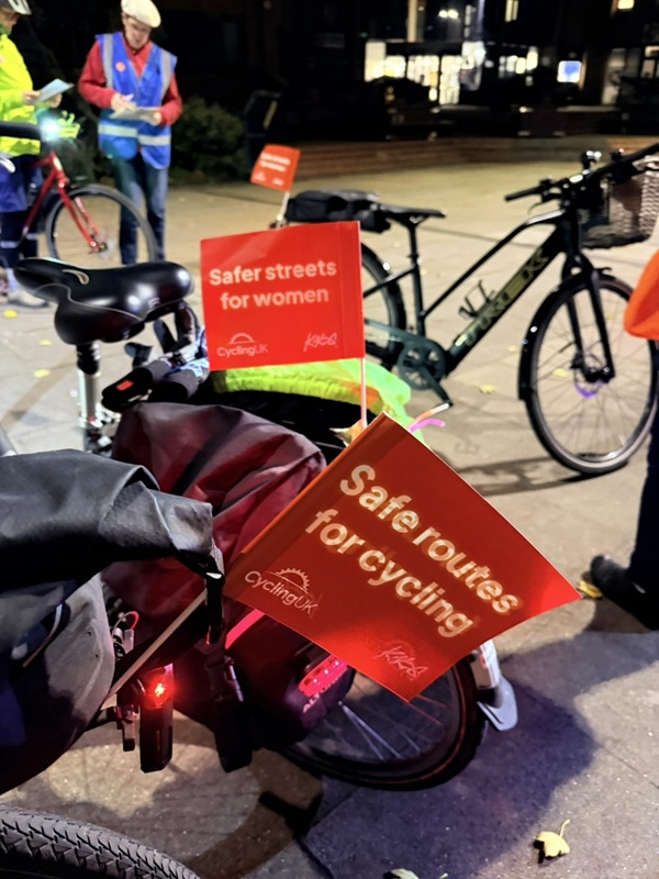 Glow Ride St Albans safer routes flags