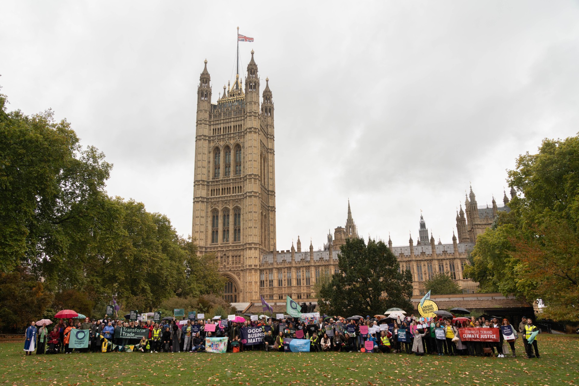 Activists from all over the UK at the Good Business Matters lobby