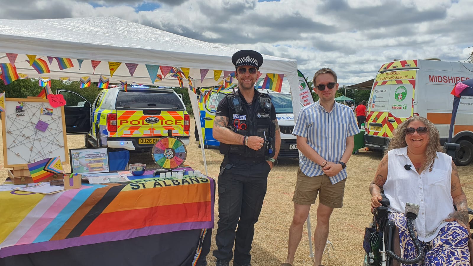 PC Ben Kirby Chantelle Nassari and Harry Kinsley at 2026 Cottonmill Gathering