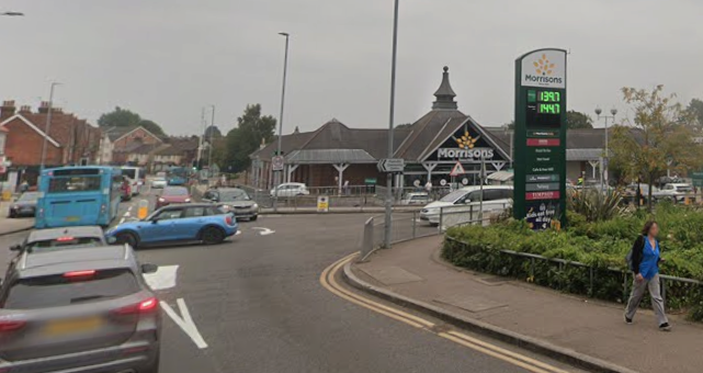 A bus passing Morrisons is believed to have been shot at. Photo: Google