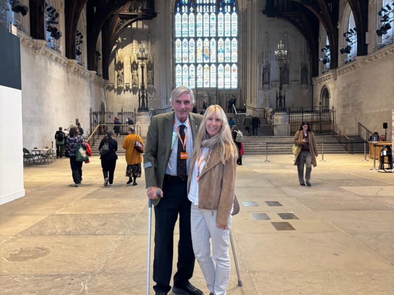 Will Dickinson and his wife Jan at the Lords