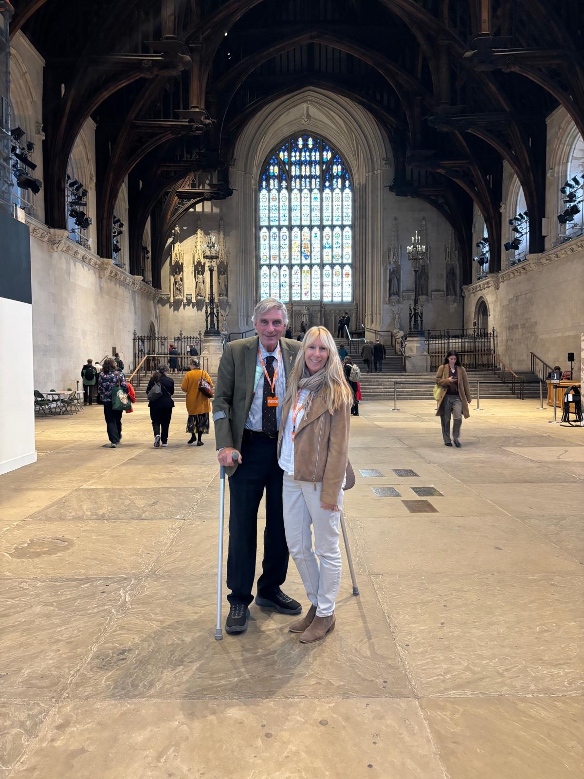 Will Dickinson and his wife Jan at the Lords